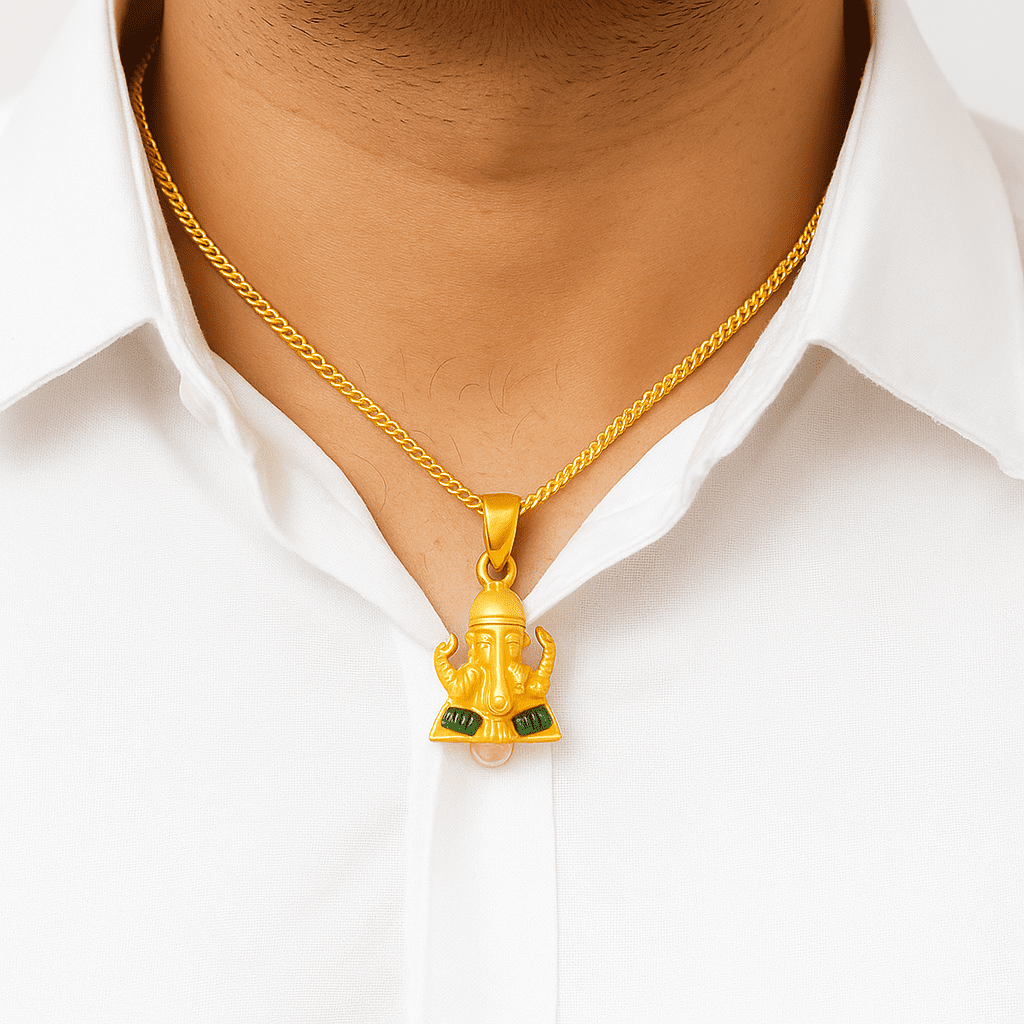 Ganesha Gold Pendant - Image 2