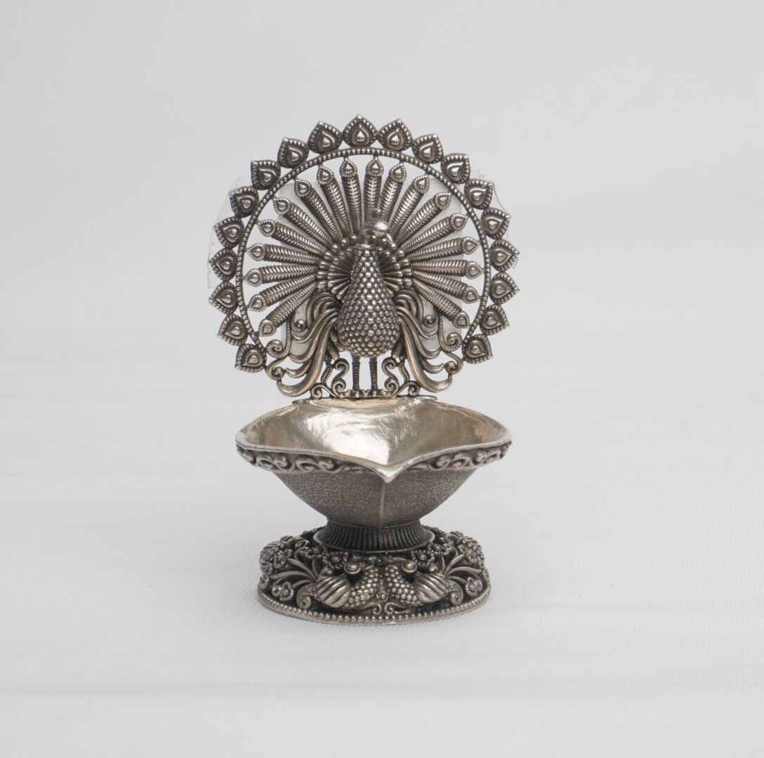 Antique Peacock Lamp